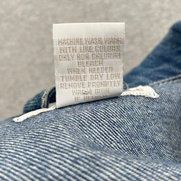 90s VTG Cherokee Denim Jacket Womens S Blue Jean Button Up Western Retro Preppy - Picture 9 of 14